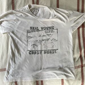 Vintage Neil Young and Crazy Horse Zuma Album White T-Shirt